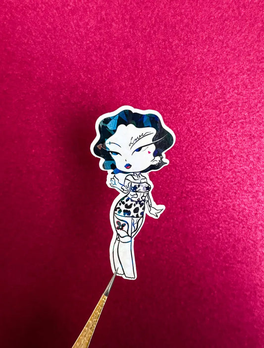 Holographic Vinyl Sticker – Baddie Tattoo Rainbow